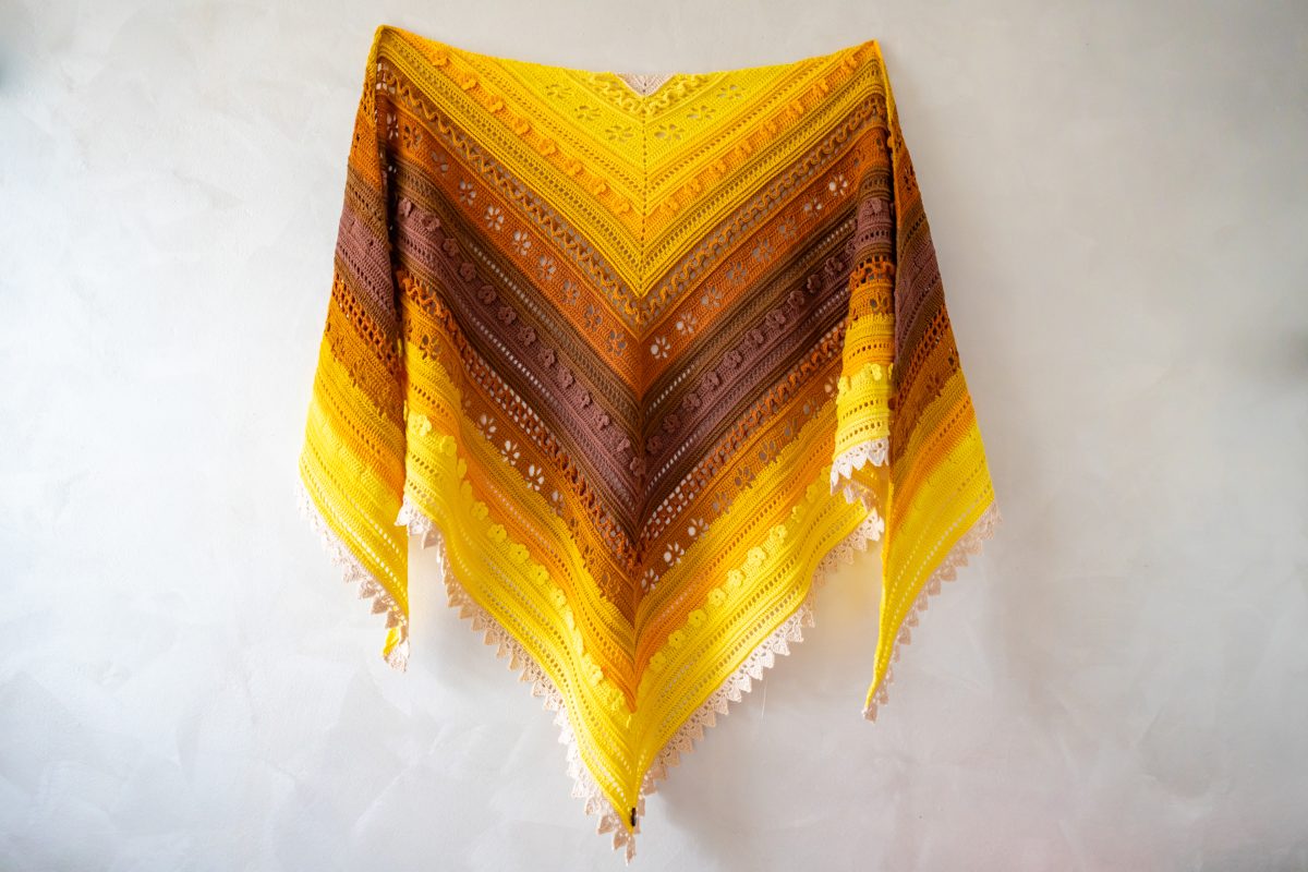 Golden Harvest Shawl Crochet Pattern